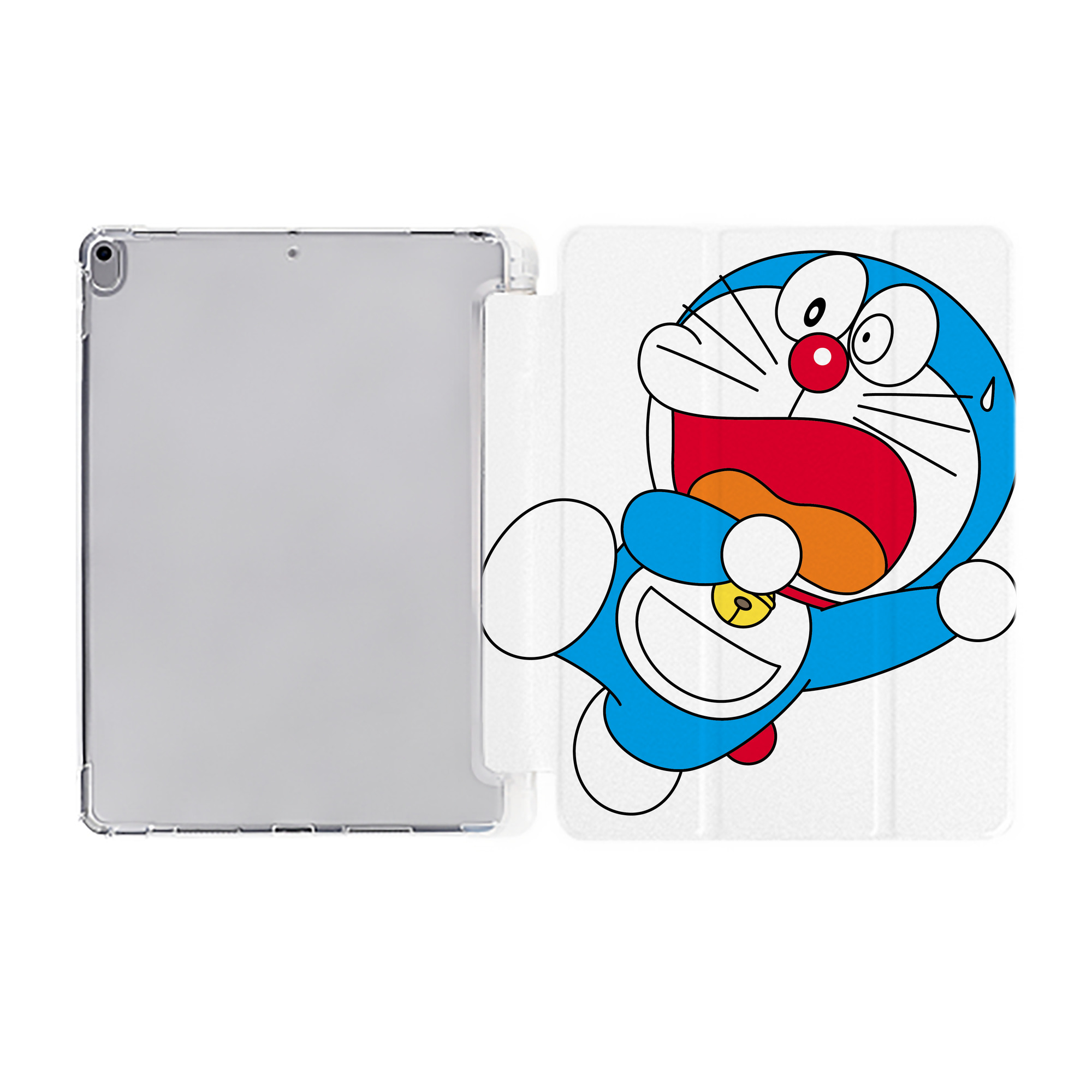 （画像用） ドラえもん Doraemon IPad ケース ペン収納付き 三つ折りスタンド PUレザー×シリコン 対応機種9.5/10.5/10.9インチ